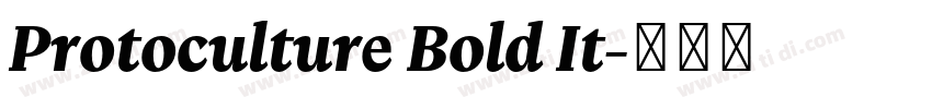 Protoculture Bold It字体转换